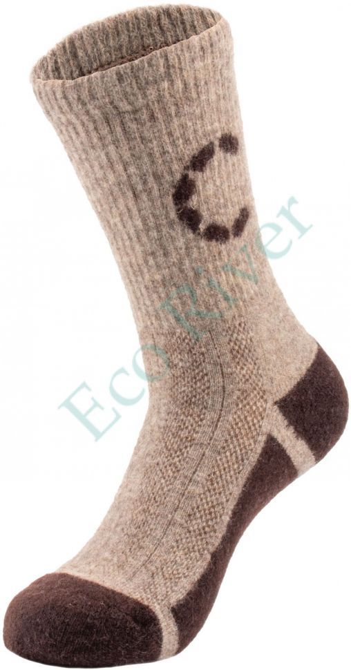 Термоноски Следопыт Organic wool socks YAK, tobacco brown, р.38-40/125/